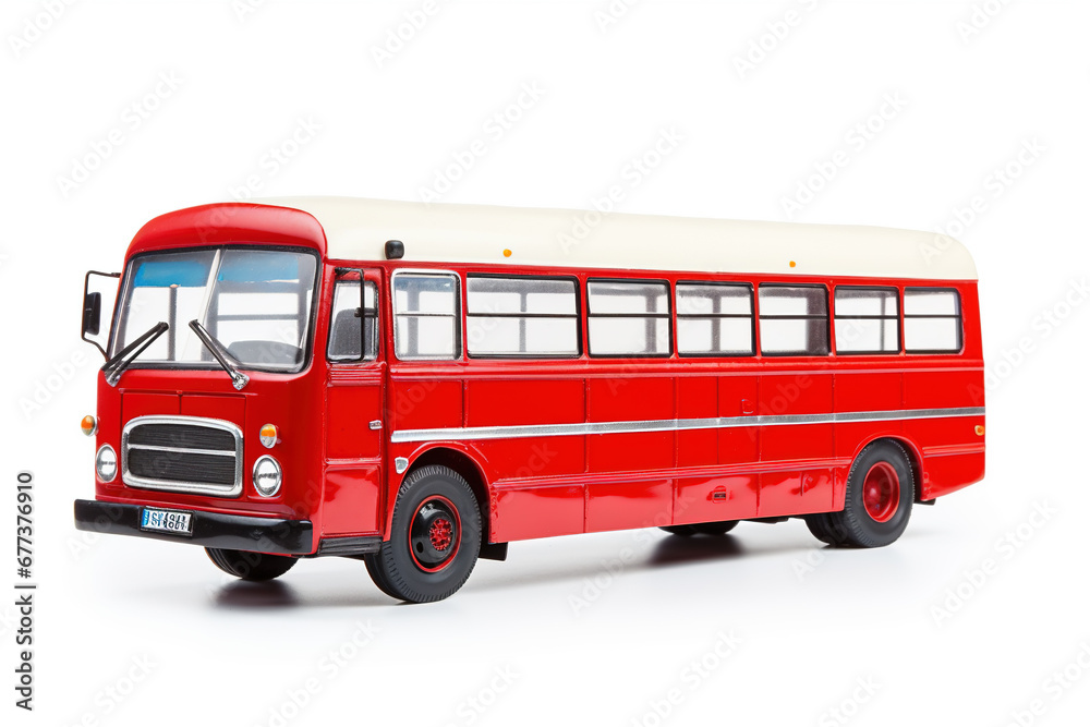retro bus isolated on white background