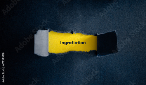 Ingratiation Term and Concept Image. Persuasive Strategy. photo