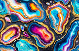 Colorful agate slices seamless background. Generative ai