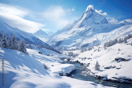 Capturing the Breathtaking Winter Wonderland on Mountain Peaks © ChaoticMind