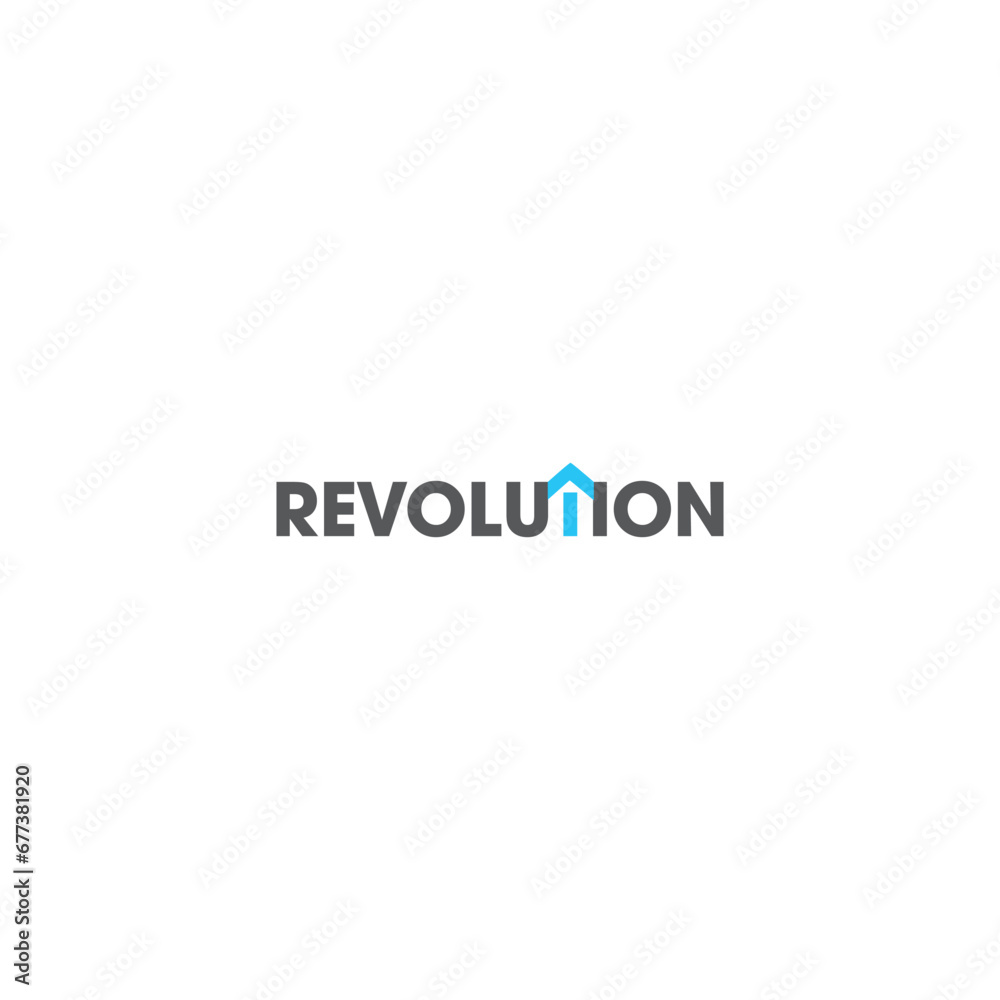 Revolution typography name logo design, reserve, abstract, building, consulting, rounded, compass, minimal, circle, line, revolution, text, aero, paint, art house, home, vector editable