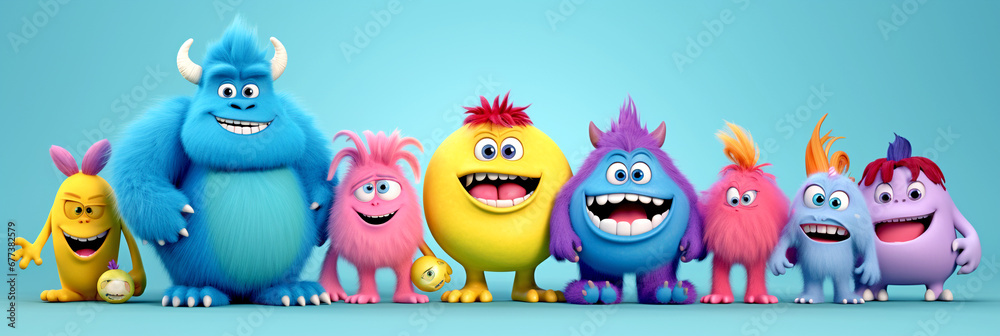 CHRISTMAS CARD WITH HAPPY, FUNNY, CARTOON MONSTERS, legal AI CHRISTMAS CARD WITH HAPPY, FUNNY, CARTOON MONSTERS, legal AI