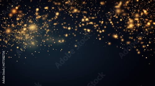 Gold glittering background for banners and as a basis for text and products on the theme of Christmas, celebrations or birthdays. Romantic starry sky illustration