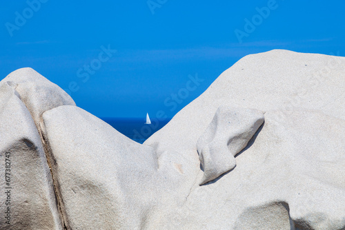 Granite landscape at Capo Testa, Santa Teresa Gallura, Gallura area, Sardinia, Italy, Europe photo