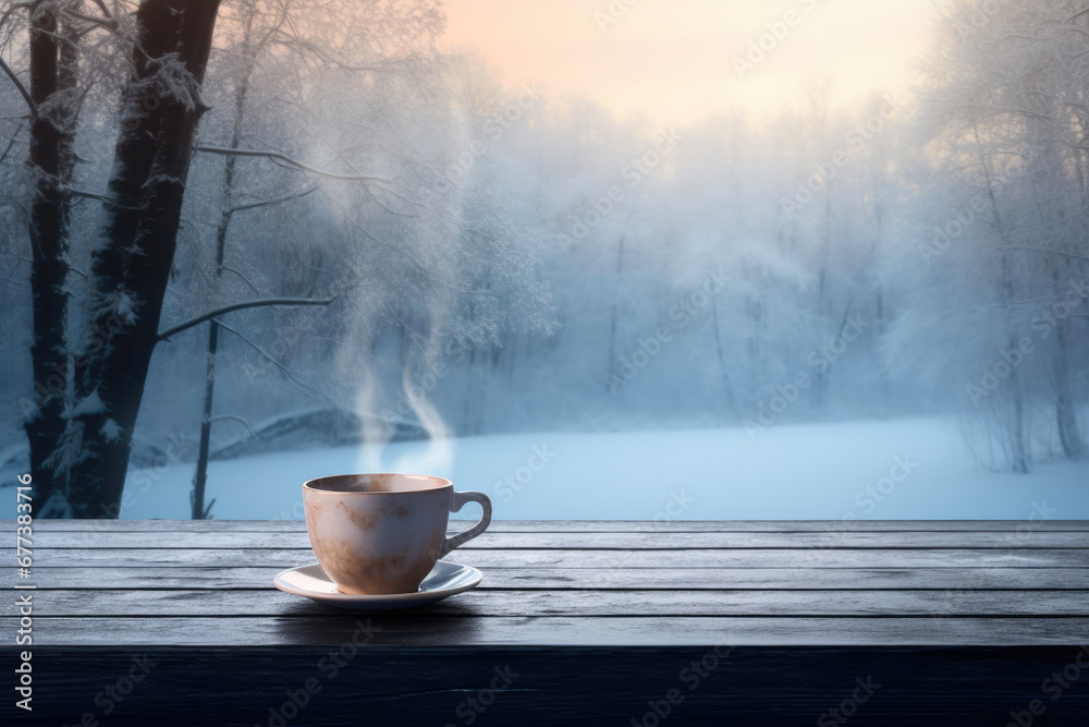 Savoring Winter's Silence with a Steaming Cup Savoring Winter's Silence with a Steaming Cup