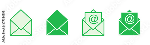 Mail icon set. email icon vector. E-mail icon. Envelope illustration