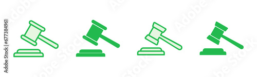Gavel icon set. judge gavel icon vector. law icon vector. auction hammer