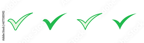 Check mark set. Check mark icon. Tick mark symbol vector