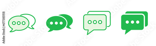 Chat icon set. speech bubble icon. comment icon vector. message. contact us
