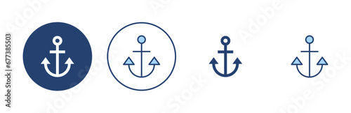 Anchor icon vector. Anchor sign and symbol. Anchor marine icon.