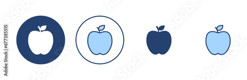 Apple icon vector. Apple sign and symbols for web design. photo