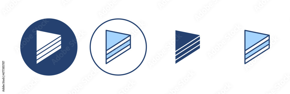 Cake icon vector. Cake sign and symbol. Birthday cake icon Cake icon vector. Cake sign and symbol. Birthday cake icon