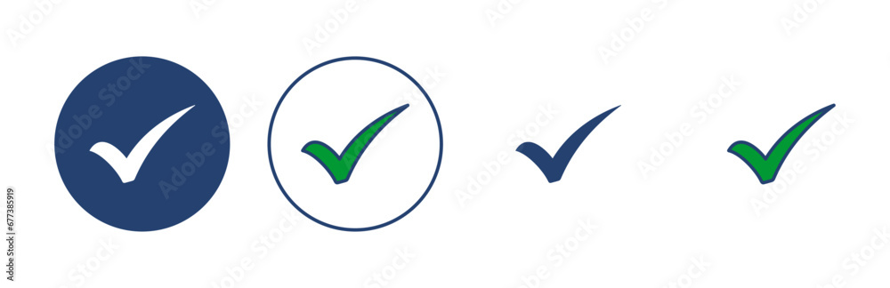 Check mark icon vector. Tick mark sign and symbol Check mark icon vector. Tick mark sign and symbol