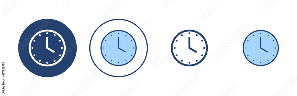 Clock icon vector. Time sign and symbol. watch icon Clock icon vector. Time sign and symbol. watch icon