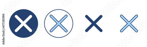 Close icon vector. Delete sign and symbol. cross sign