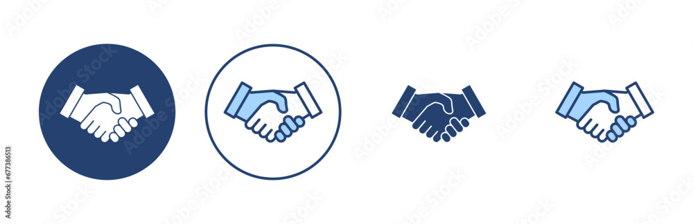 Handshake icon vector. business handshake sign and symbol. contact agreement Handshake icon vector. business handshake sign and symbol. contact agreement