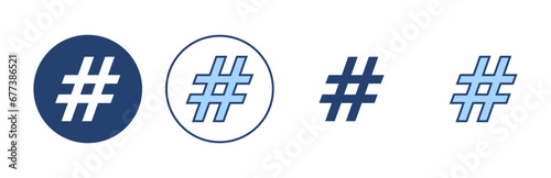 Hashtag icon vector. hashtag sign and symbol
