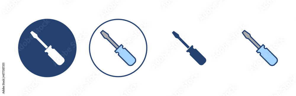 Screwdriver icon vector.tools sign and symbol Screwdriver icon vector.tools sign and symbol