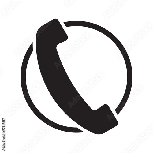 Telephone receiver icon photo