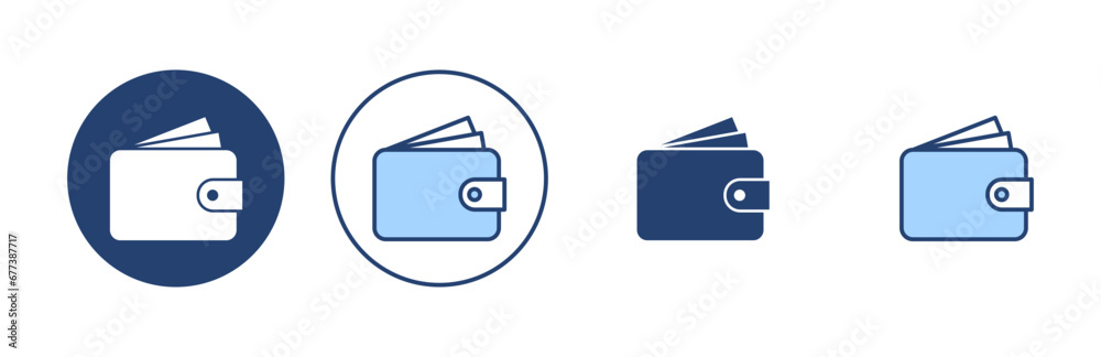 Wallet icon vector. wallet sign and symbol Wallet icon vector. wallet sign and symbol