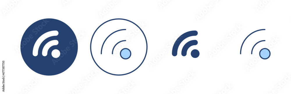 Wifi icon vector. signal sign and symbol. Wireless icon Wifi icon vector. signal sign and symbol. Wireless icon