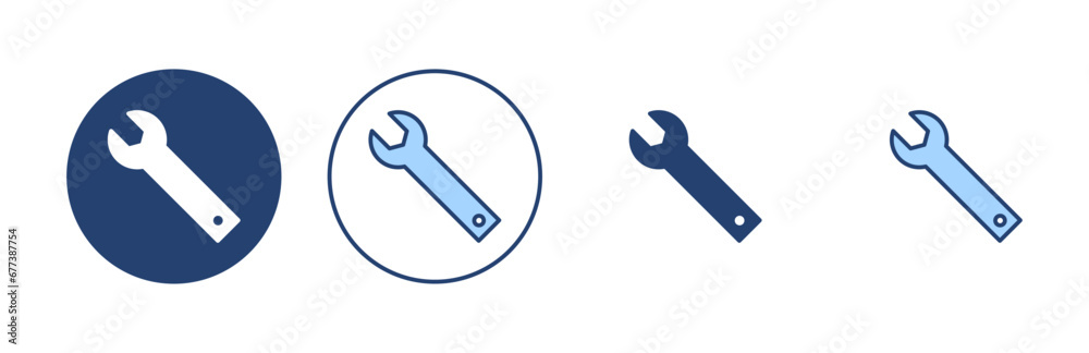 Wrench icon vector. repair icon. tools sign and symbol Wrench icon vector. repair icon. tools sign and symbol