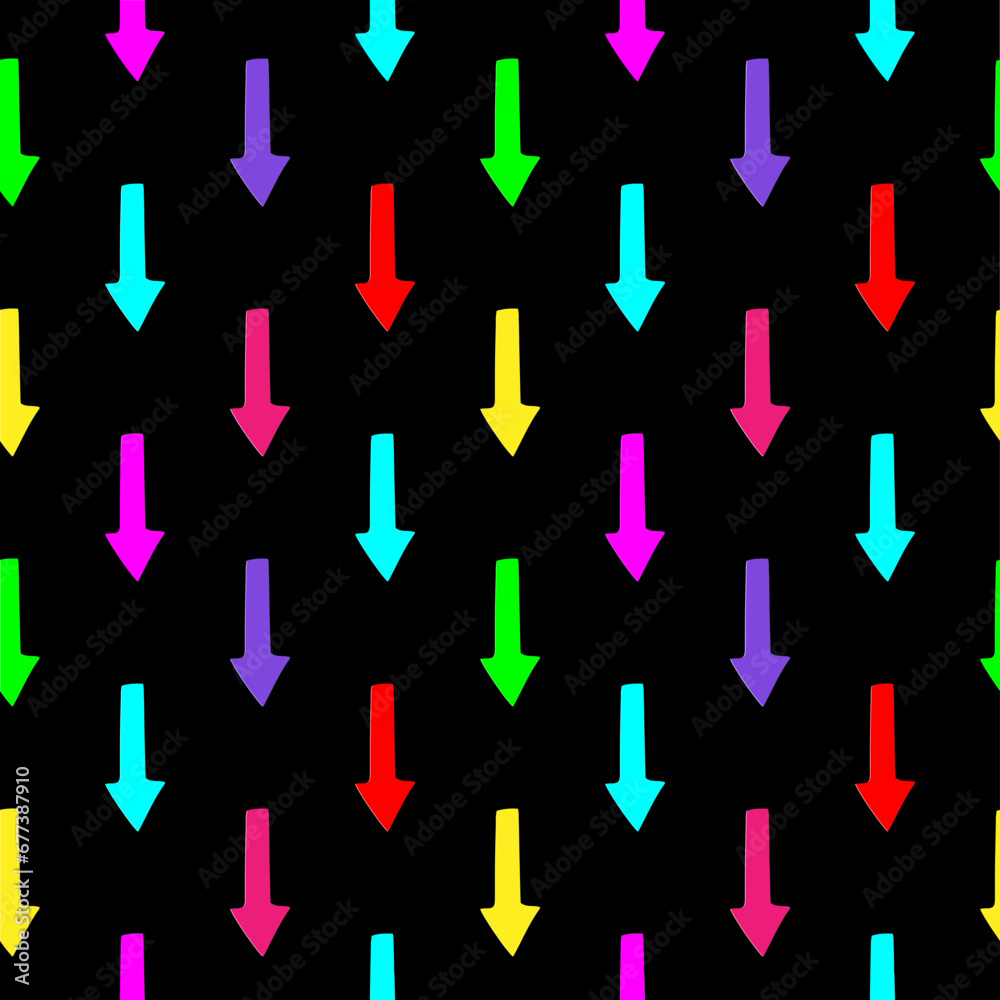 seamless pattern with colorful arrows