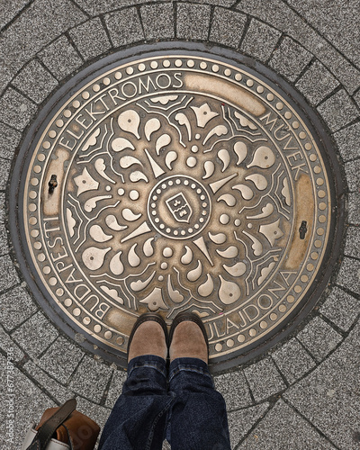person walking on pavement