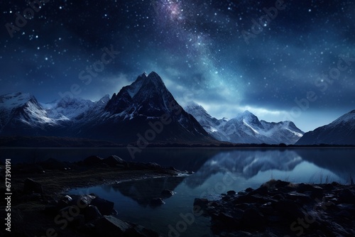 Ethereal Milky Way arching over a silhouetted mountain range