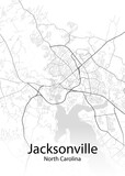 Jacksonville North Carolina minimalist map