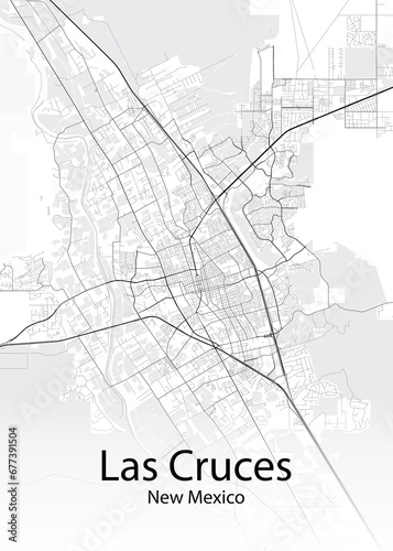 Las Cruces New Mexico minimalist map photo