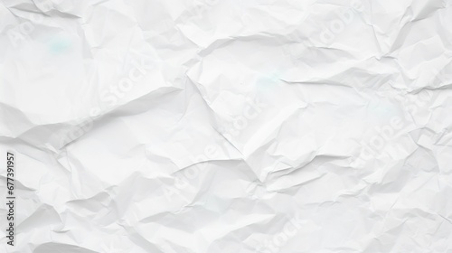 white crumpled paper background texture photo