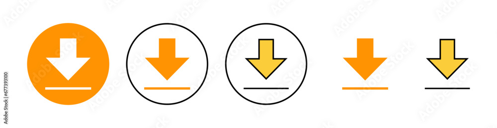 Download icon set for web and mobile app. Download sign and symbol Download icon set for web and mobile app. Download sign and symbol