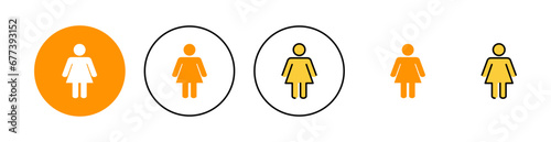 Female icon set for web and mobile app. woman sign and symbol