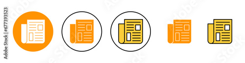 Newspaper icon set  for web and mobile app. news paper sign and symbolign