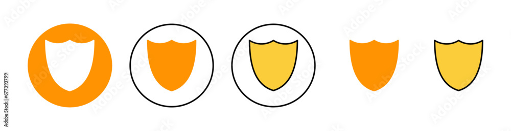 Shield icon set for web and mobile app. Protection icon. Security sign and symbol Shield icon set for web and mobile app. Protection icon. Security sign and symbol