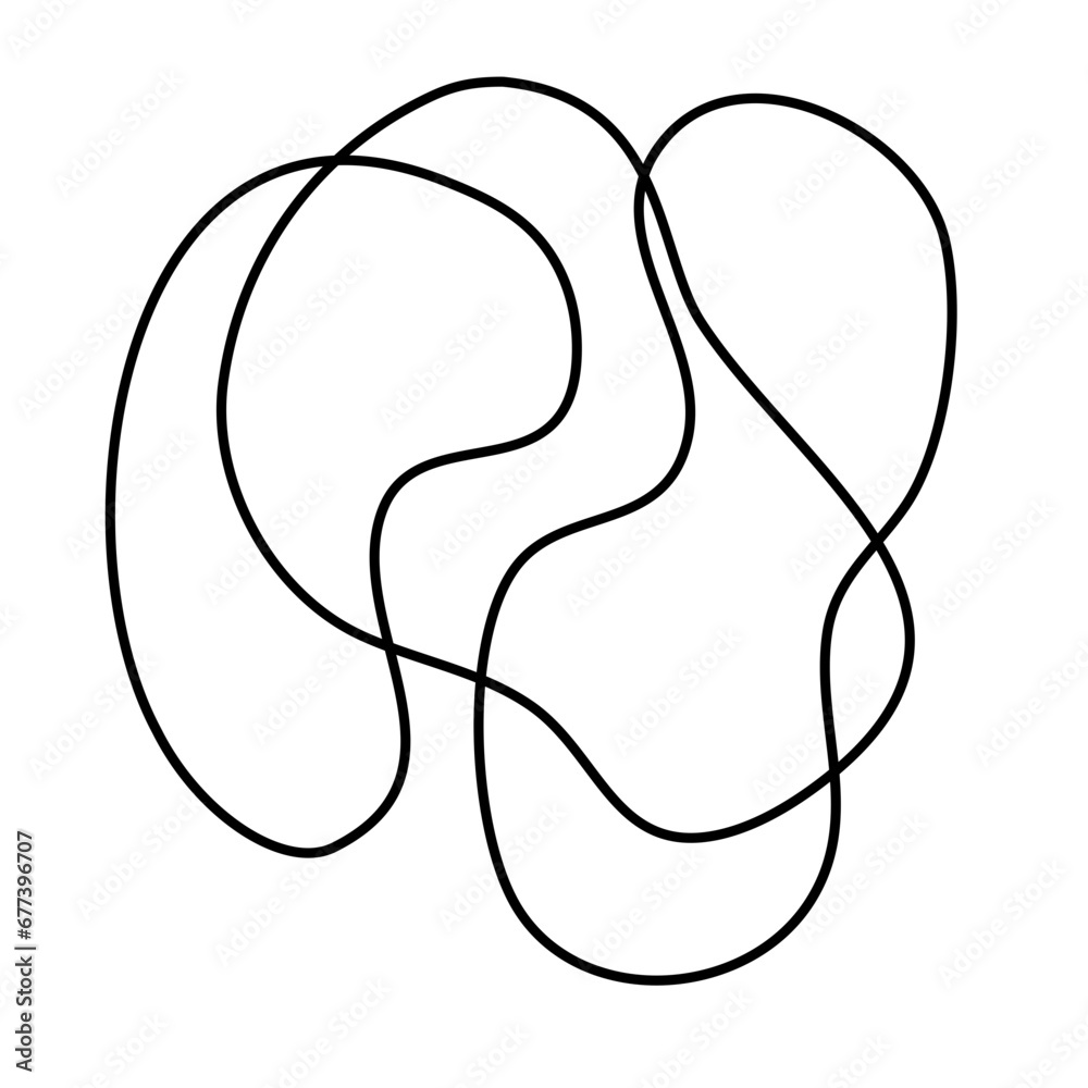 Abstract Organic Shape Outline Vector Design Abstract Organic Shape Outline Vector Design