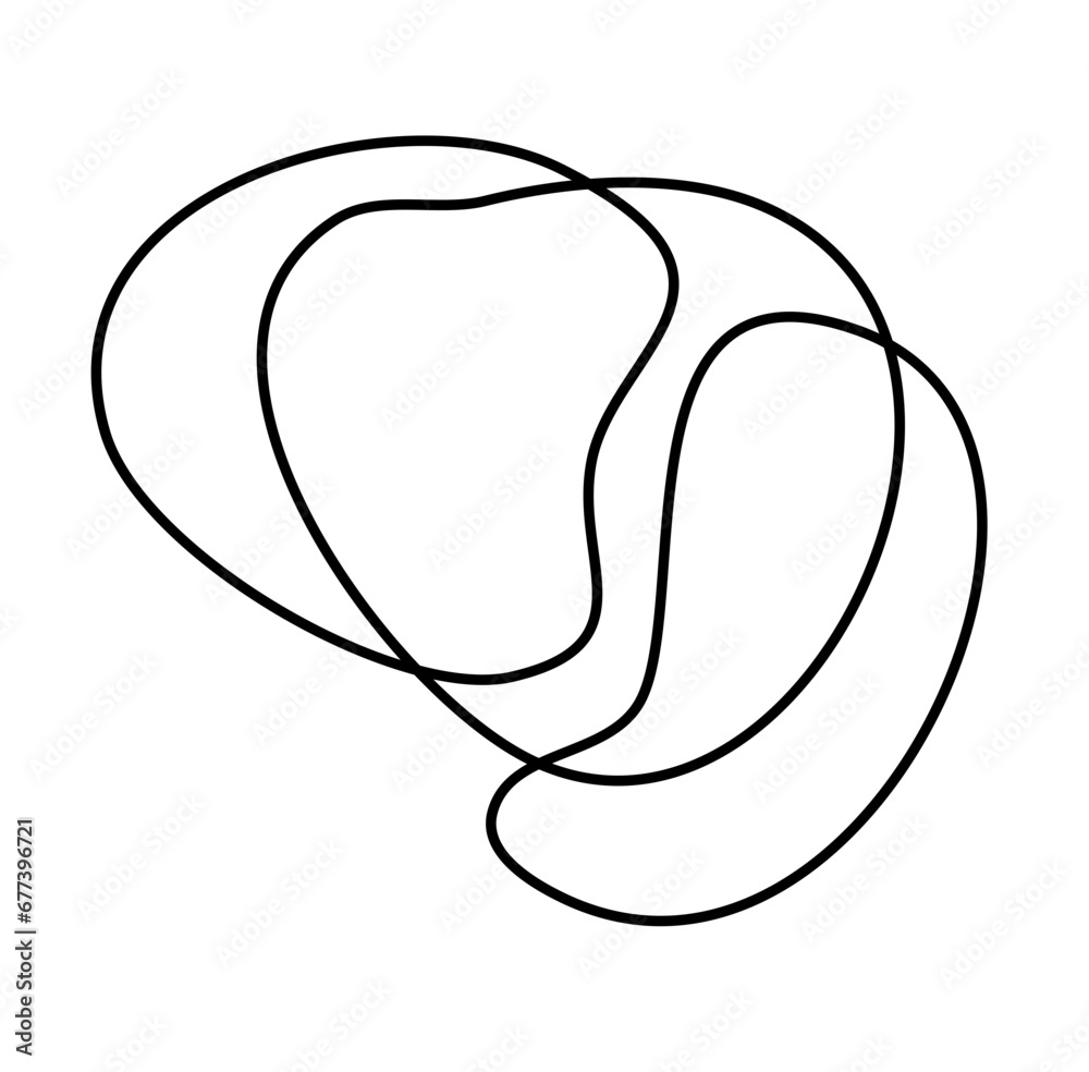 Abstract Organic Shape Outline Vector Design Abstract Organic Shape Outline Vector Design