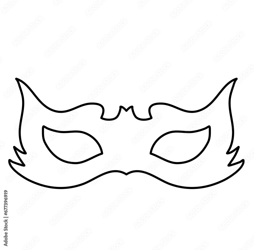 Masquerade Mask Lineart Vector Illustration Masquerade Mask Lineart Vector Illustration