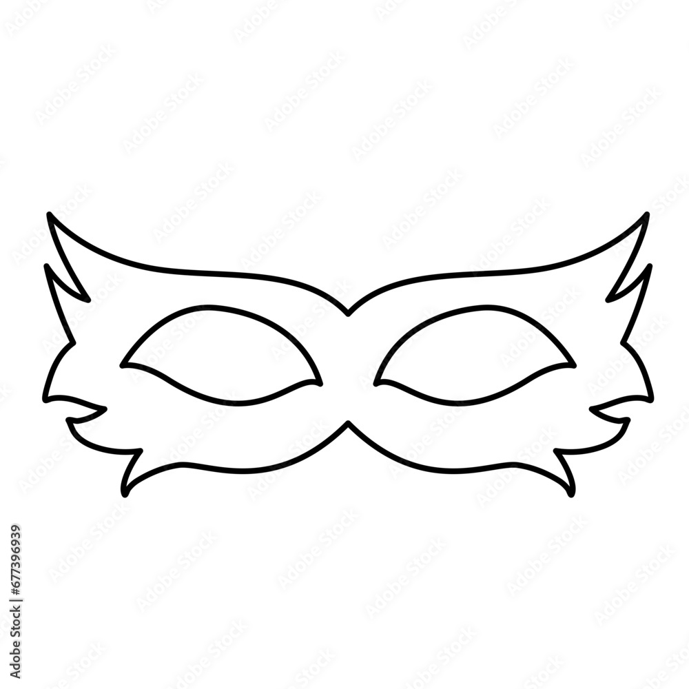 Masquerade Mask Lineart Vector Illustration Masquerade Mask Lineart Vector Illustration