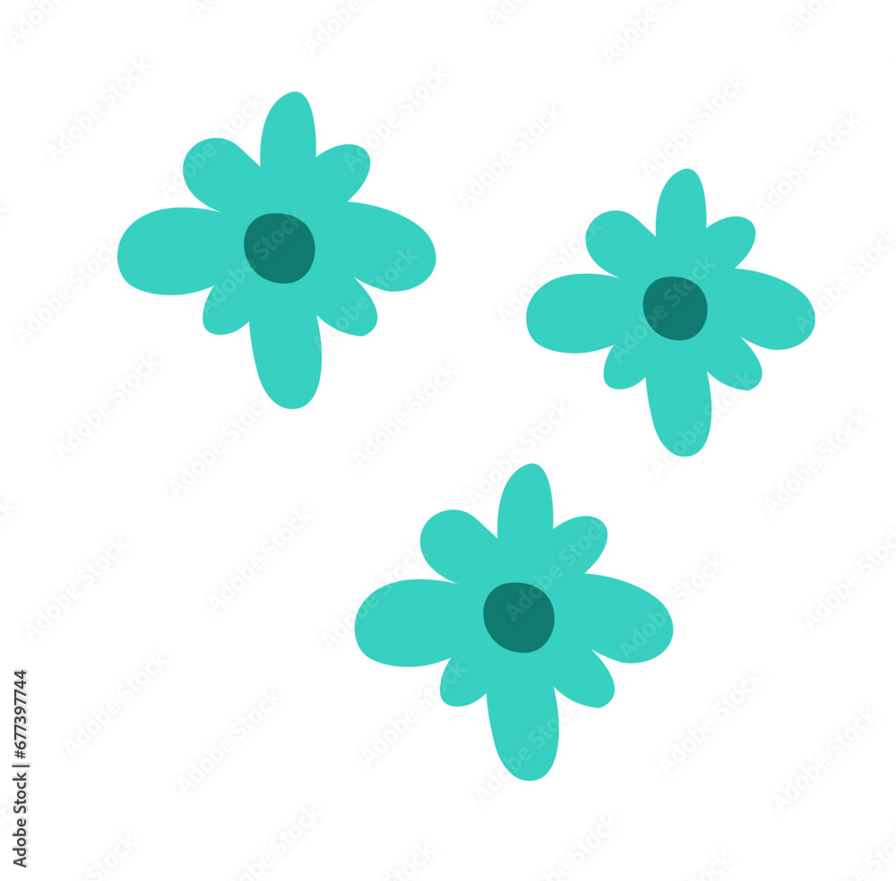 Mini flowers Cute Vector Illustration Mini flowers Cute Vector Illustration