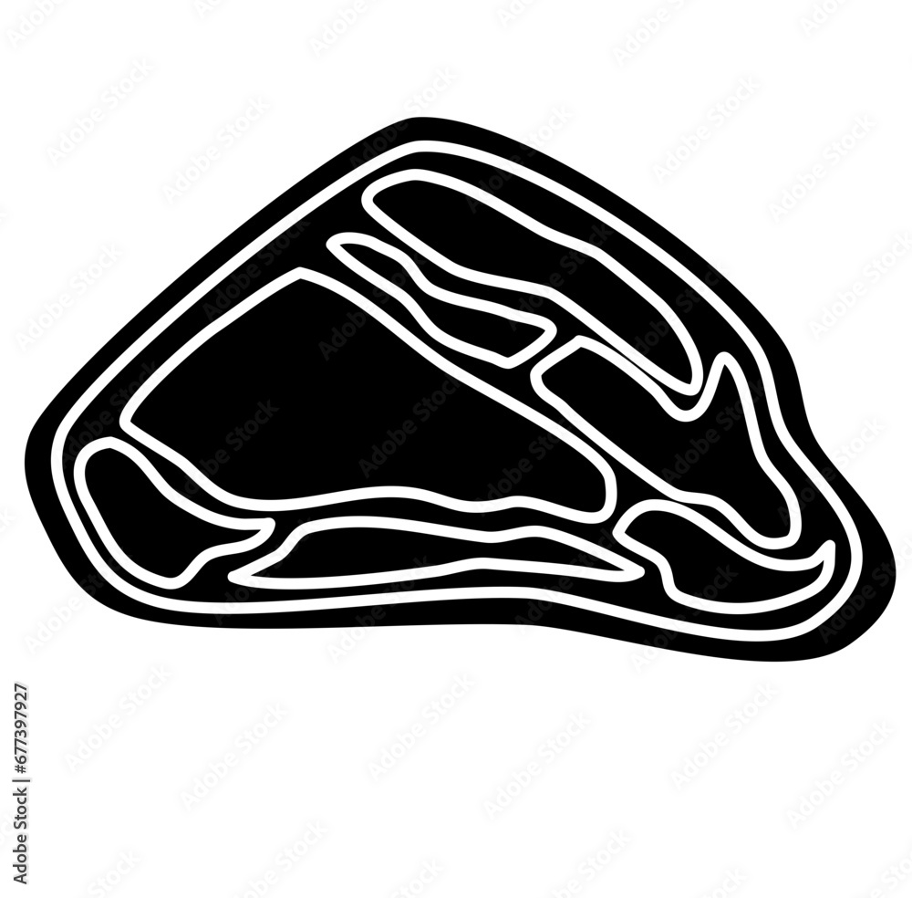 Icon Beefsteak slice Vector Illustration Icon Beefsteak slice Vector Illustration