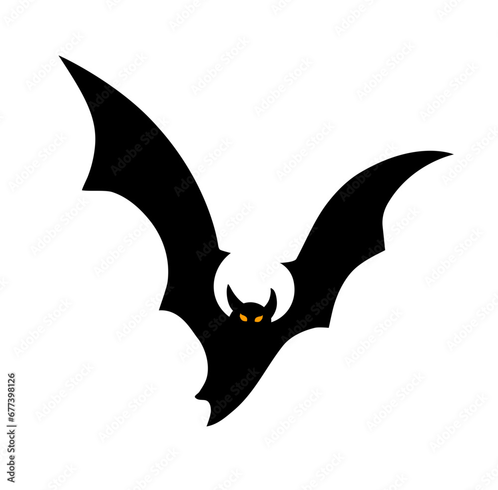 Flaying Bats Silhouette Vector Illustration Flaying Bats Silhouette Vector Illustration