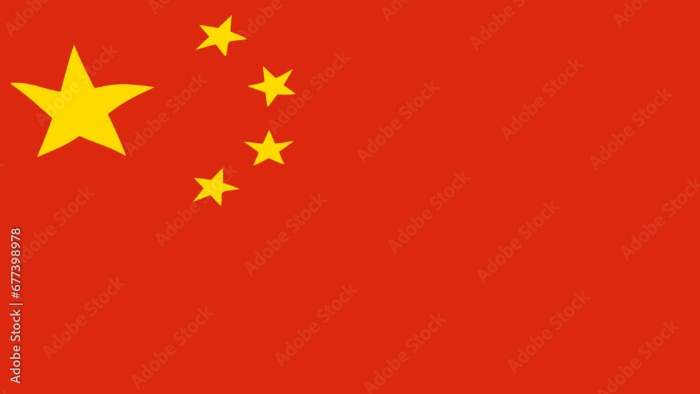 Waving China Flag Background Animation Waving China Flag Background Animation