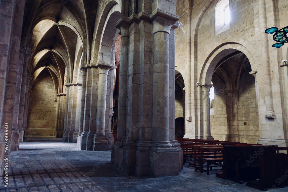 Stone columns in church