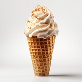 Waffle cone isolated on a white background.