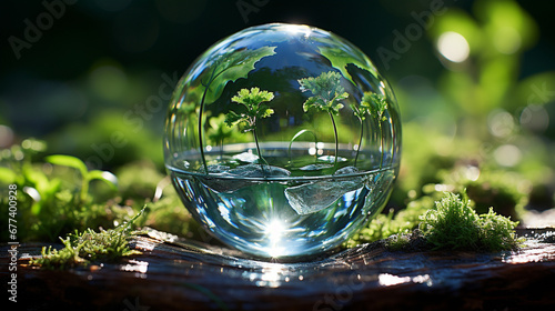 crystal ball in the grass