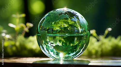 crystal ball on grass