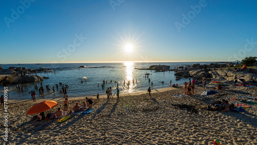 Sunset by Camps Bay tidal pool, Cape Town, South Africa © Jose