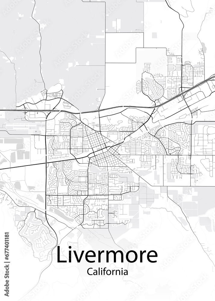Livermore California minimalist map